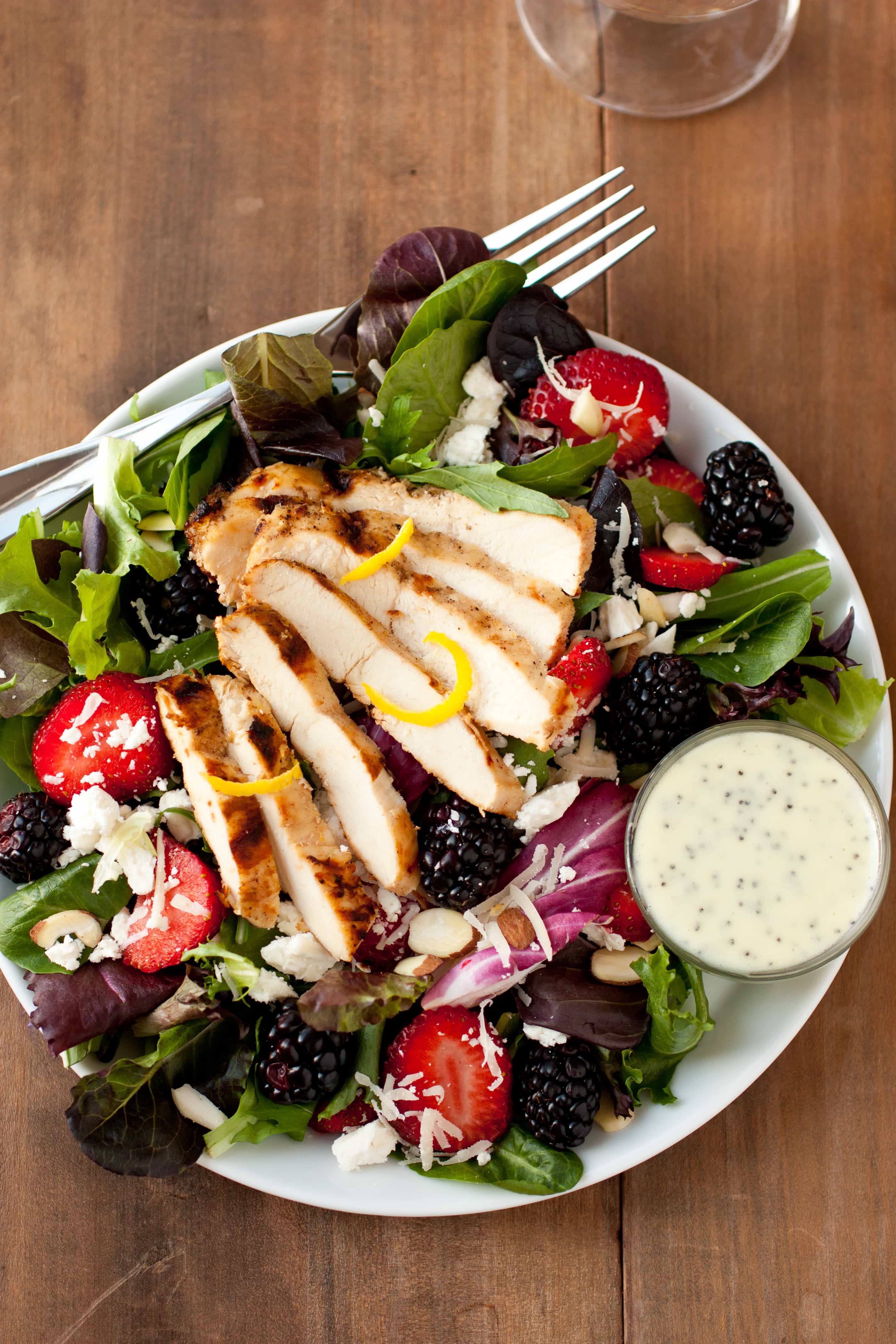 Quick & Healthy: Grilled Lemon Chicken Berry Feta Salad Recipe
